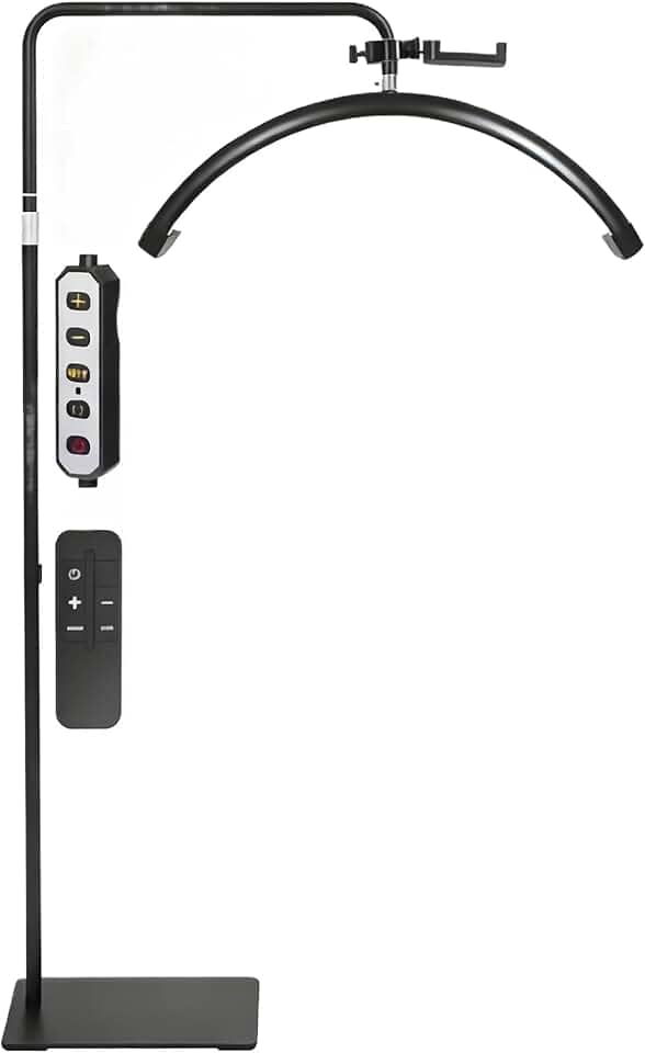 LumináRia Led Ring Light ExtensãO CíLios Lash Meia Lua 6500k Luminaria Estetica Mesa Spa Arco 3 Tons Ajustavel Sa