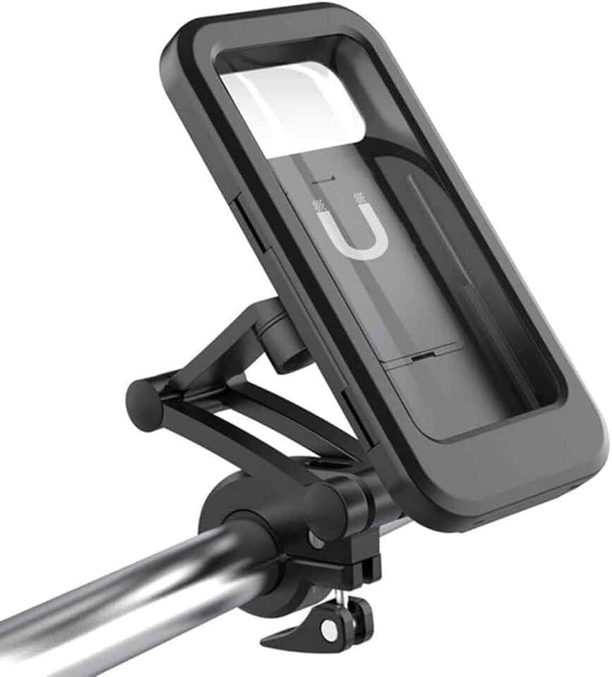 Suporte Celular Universal Impermeável Antiqueda Antifurto - Compatível com Smartphones até 6,3 Polegadas - Moto Bike Bicicleta Guidão - Prova D'água - Genérico