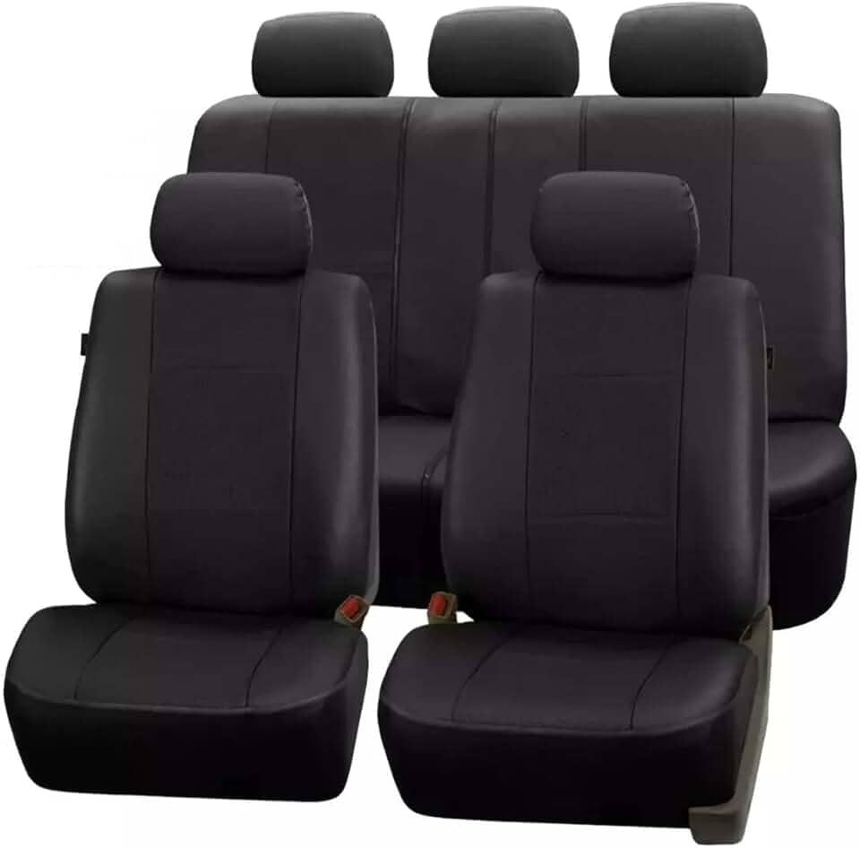 Jogo de Capa em Couro Para Banco Carro Automotivo em Couro (Spin 5 Lugares, Cinza)
