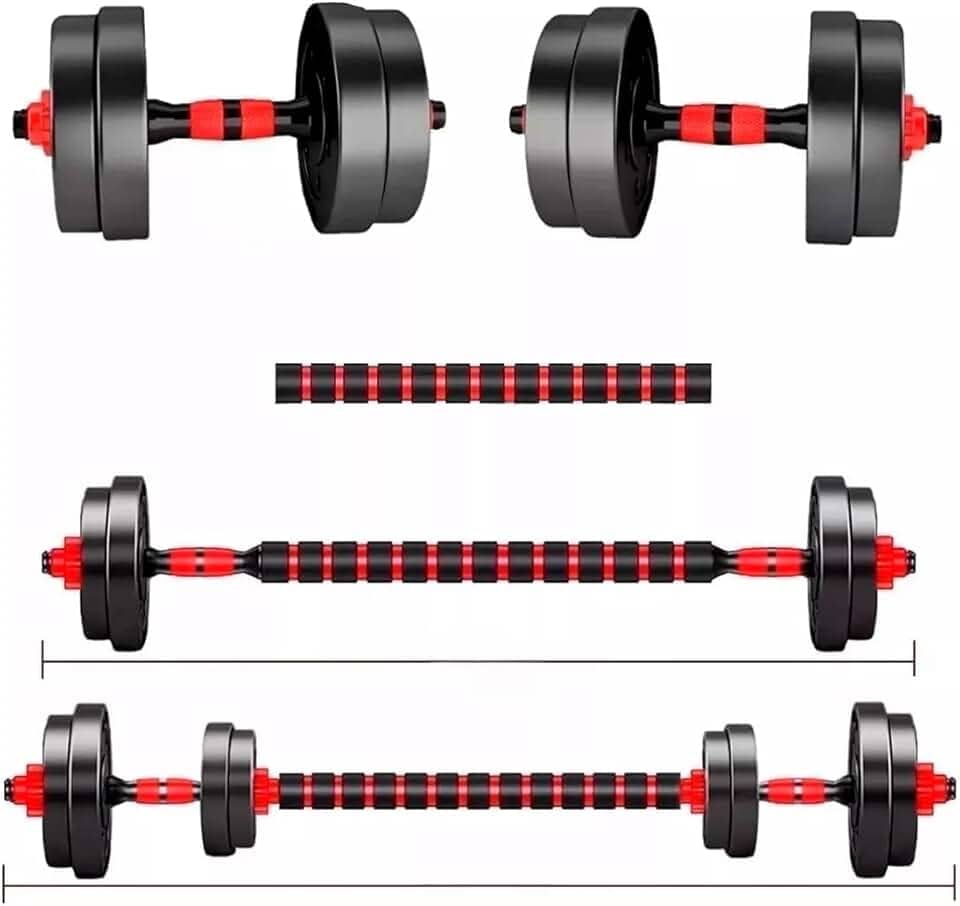 Kit Halteres de Anilhas E Barras Ajustáveis 15kg - MK FIT