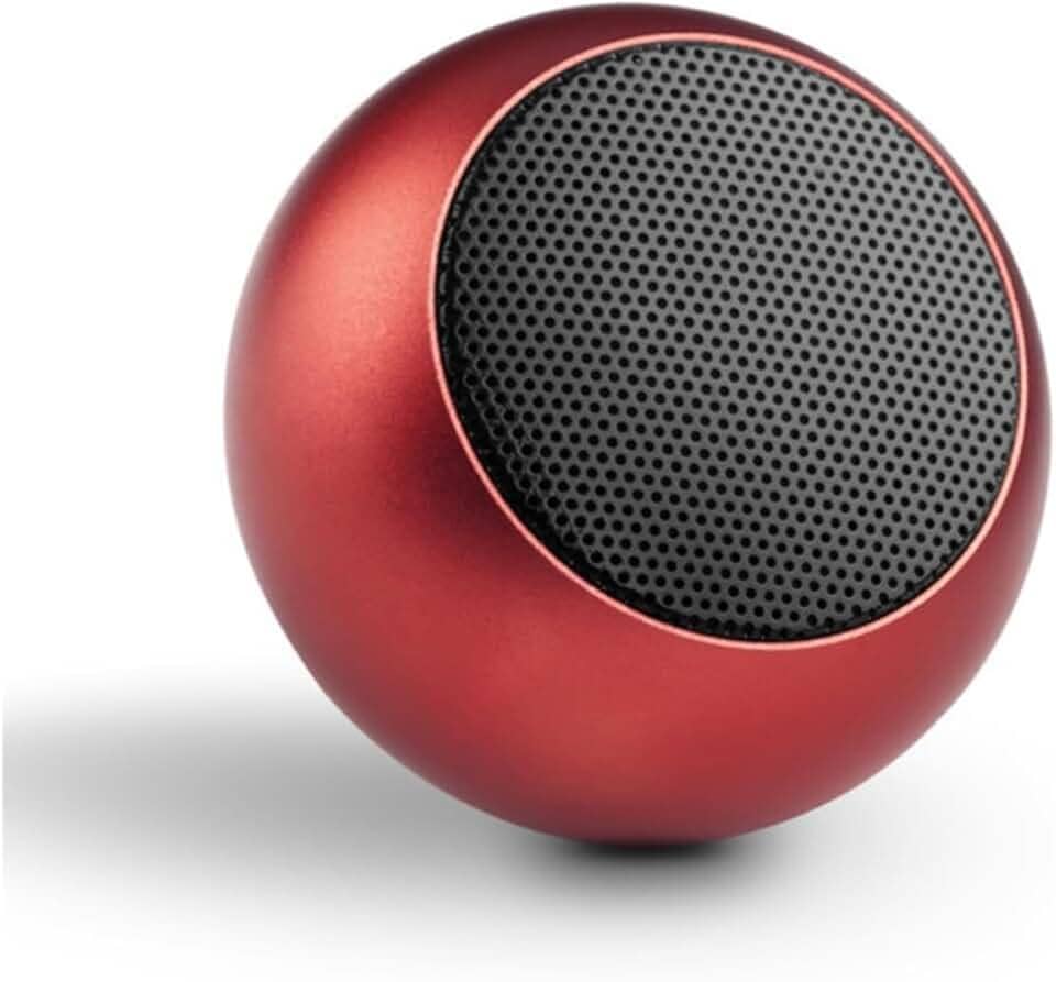 Caixa de Som Bolinha Bluetooth Super Potente Mini, sem fio, Tws Mini Speaker Amplificada (VERMELHO) - TYDA