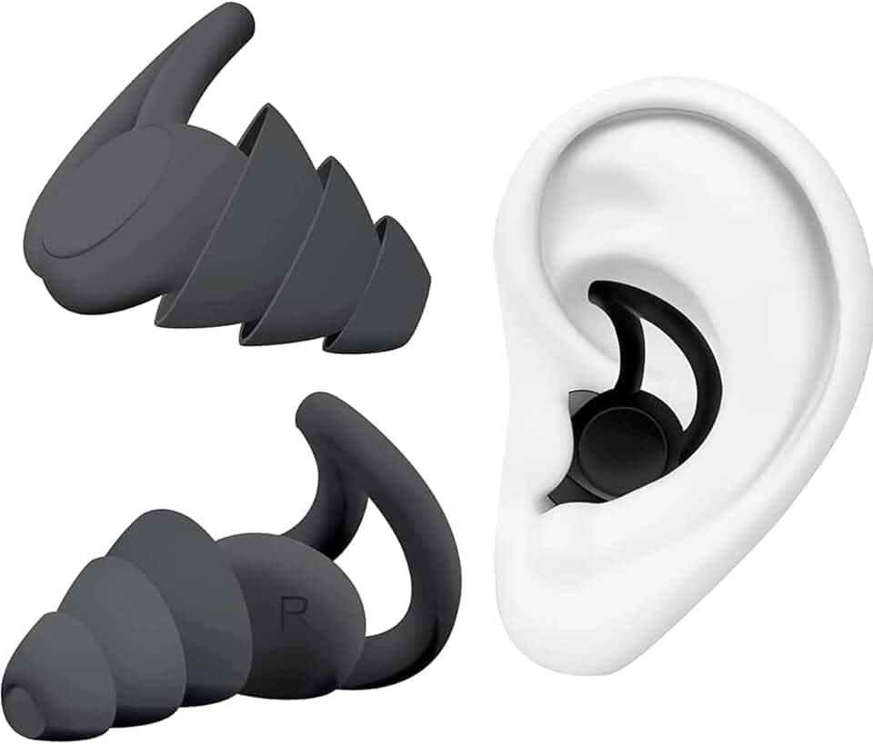 Protetor Auricular de Silicone com Cancelamento de Ruído para Dormir Ronco Trabalho, Estudar, Natação Esportes Supra Supply (Preto, Tamanho único)