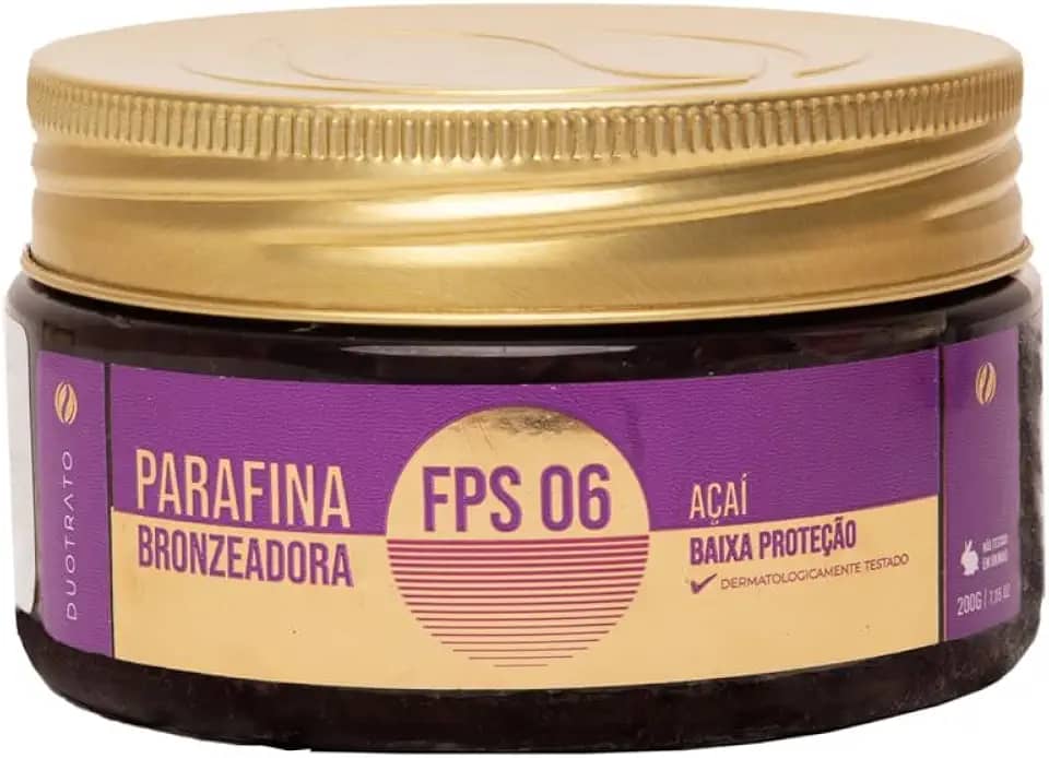 Parafina bronzeador acelerador de bronzeado Duotrato 200g (Açaí)