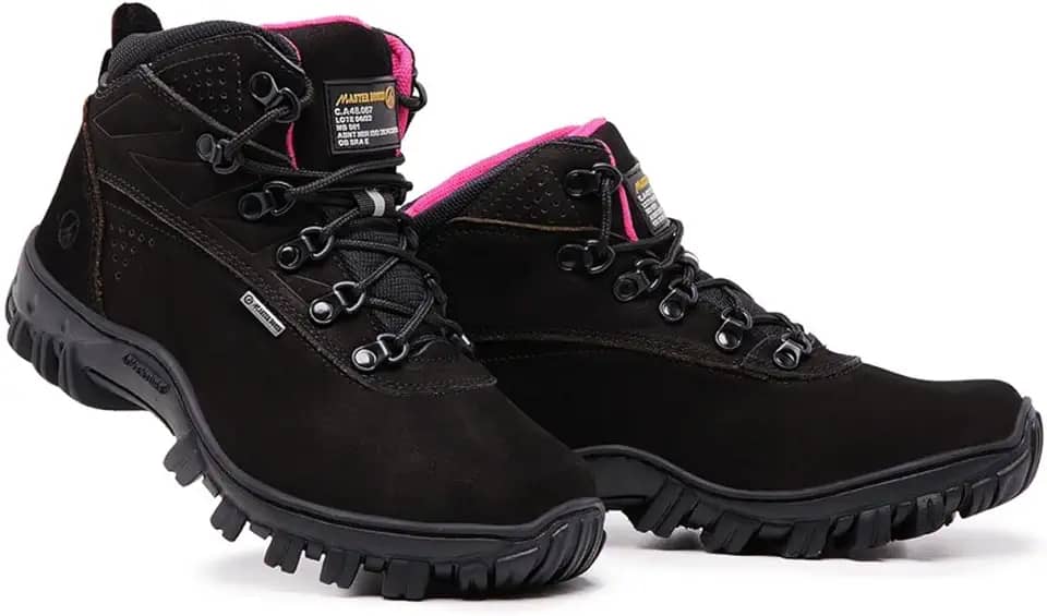 Bota Segurança Com C.A Coturno em Couro Unissex Biqueira Interna