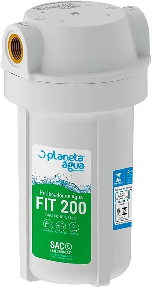 Purificador Fit 200 com Rosca de 1/2", Planeta Água, 2000, Branco, Pequeno