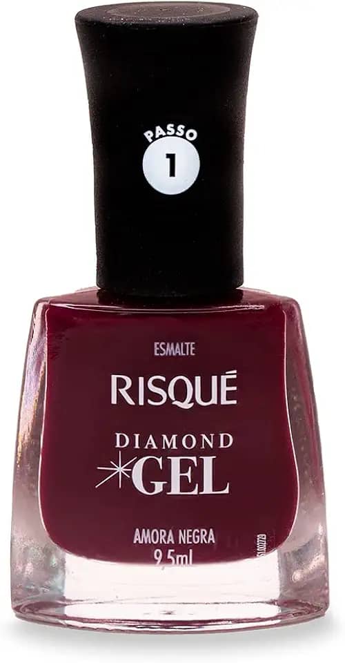Risqué Esmalte Diamond Gel Amora Negra Cremoso 9 5Ml Amora Negra 9.5 Ml