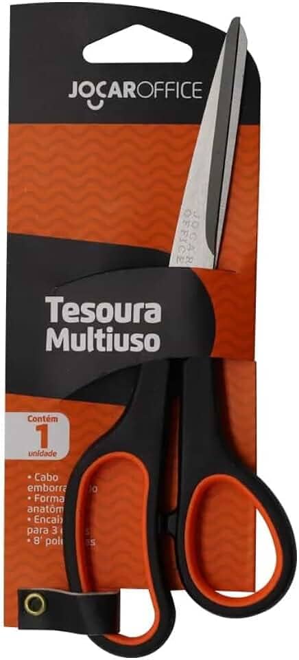 Tesoura Multiuso Aço Inox 8 Polegadas, Leonora, 91014, Transparente