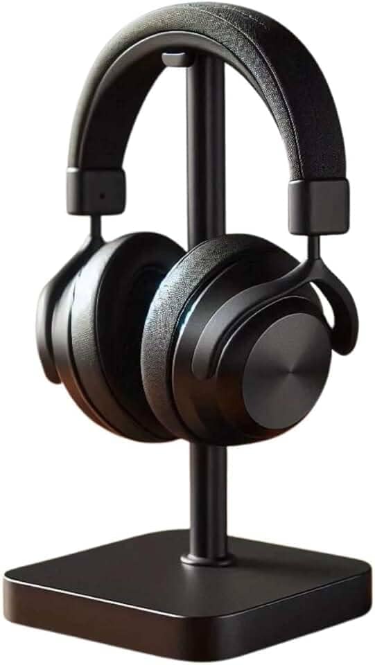 Suporte moderno para Headphone, Headset fone de ouvido minimalista de mesa. (Preto)