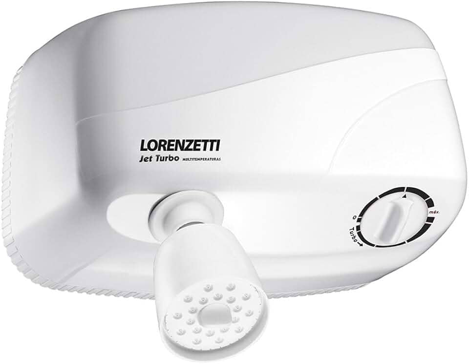 Ducha Jet Turbo Multitemperaturas 220V 7800W, Lorenzetti, 7540401, Branco, Pequeno
