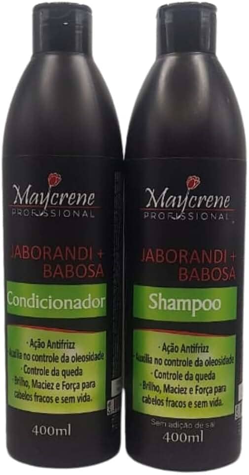 Kit Capilar Maycrene Jaborandi + Babosa Ação Antifrizz e Controle da Oleosidade Shampoo Condicionador