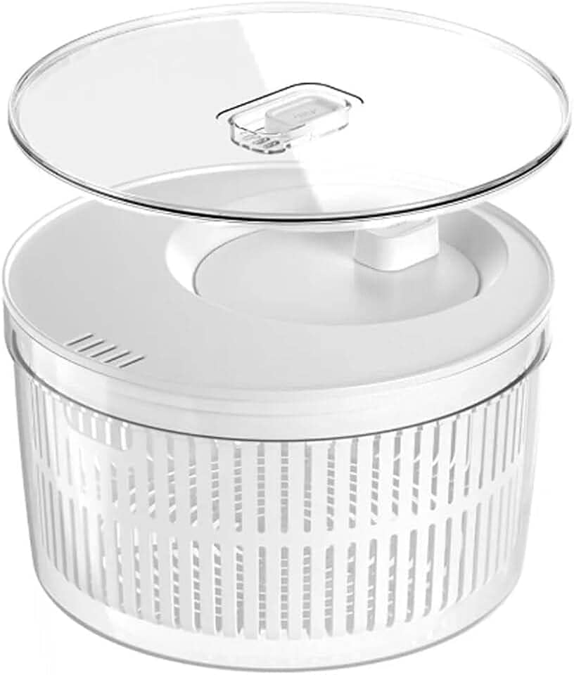 Ou Kit Organizador e Secador de Saladas 5,5L Natural Linha Clear Fresh