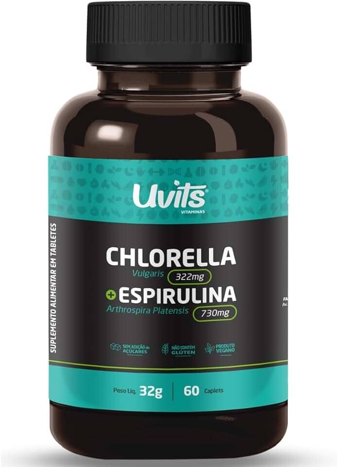 Clorella + Spirulina 60 Caplets - Uvits