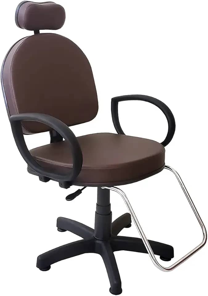 Cadeira Poltrona Salão Cabeleireiro Café Roma Com Pistão A Gás