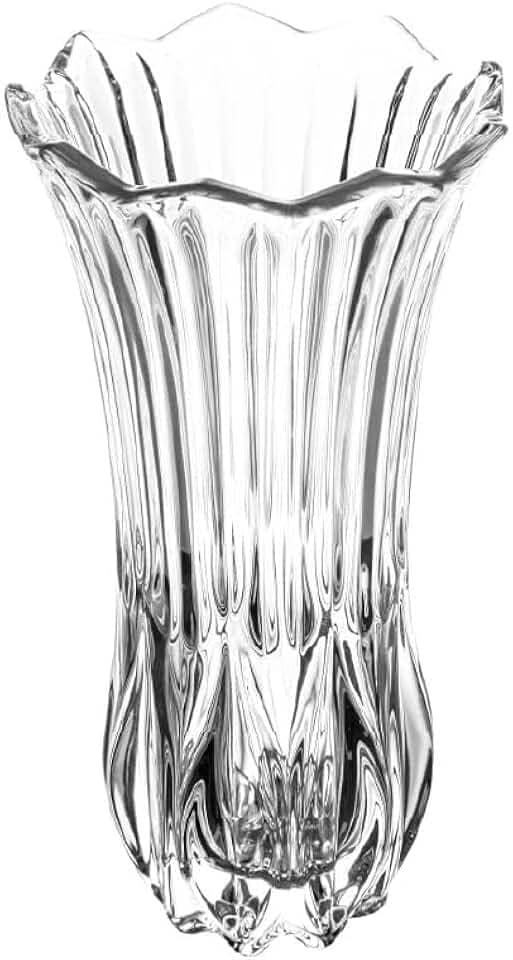 WOLFF - Vaso de Vidro Tulipa 12,5cm x 12,5cm x 22,5cm