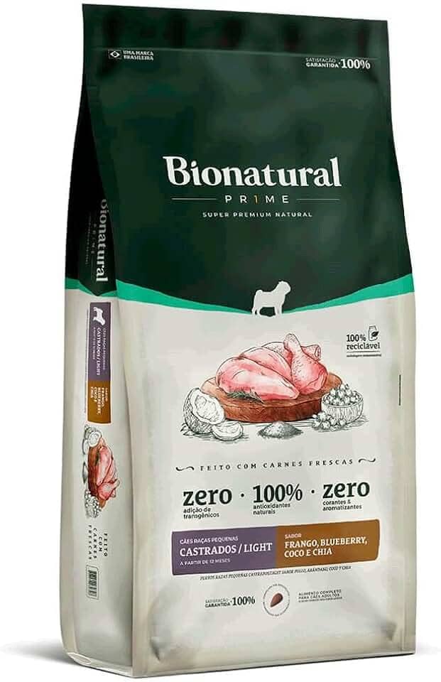 Bionatural Prime - Frango Cães De Raças Peq. Castrados ou Light 2,5kg