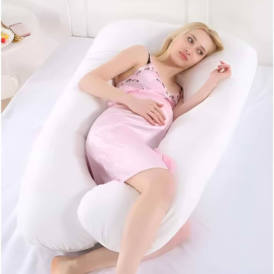 Travesseiro Gestante De Corpo Grávida Almofada de Amamentação Perfeito - Branco