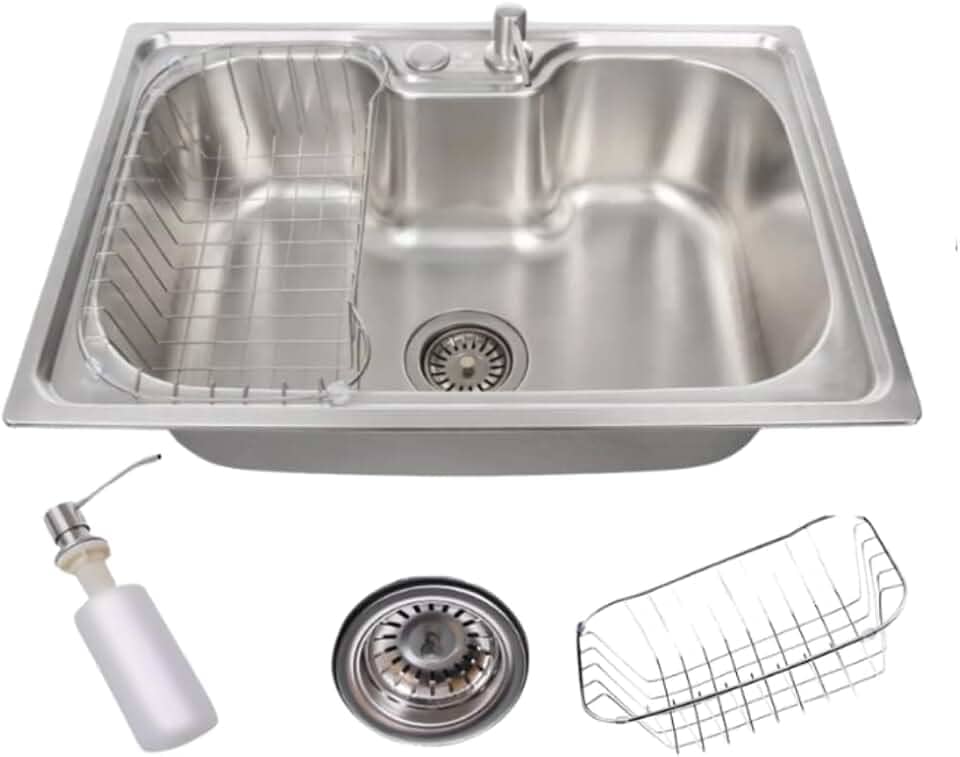 Cuba Gourmet de sobrepor ou embutir 50x40cm para Cozinha Aço Inox 304 Com Acessórios