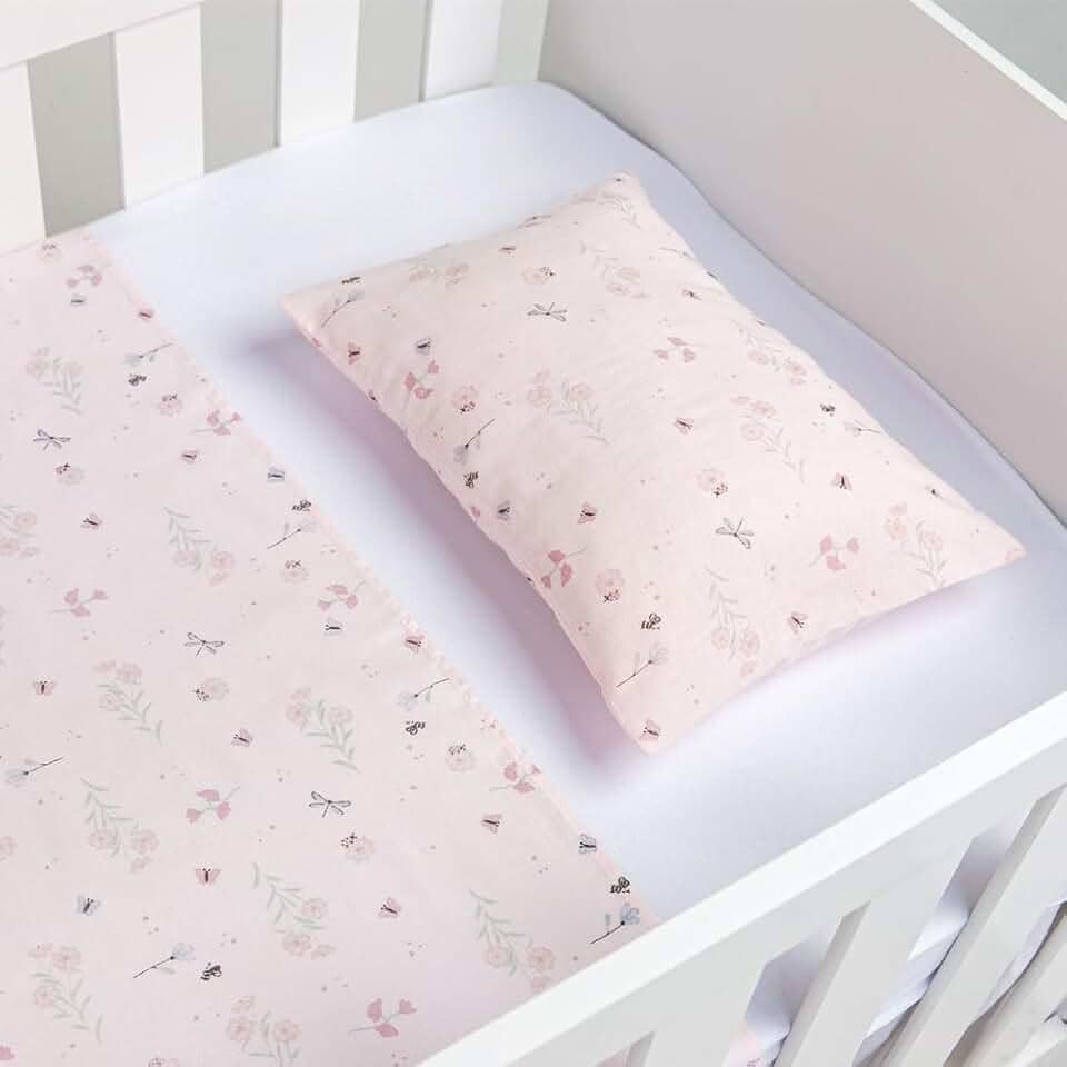 Jogo de Berço Papi Tamanho Americano 3 Peças, Flores no Jardim