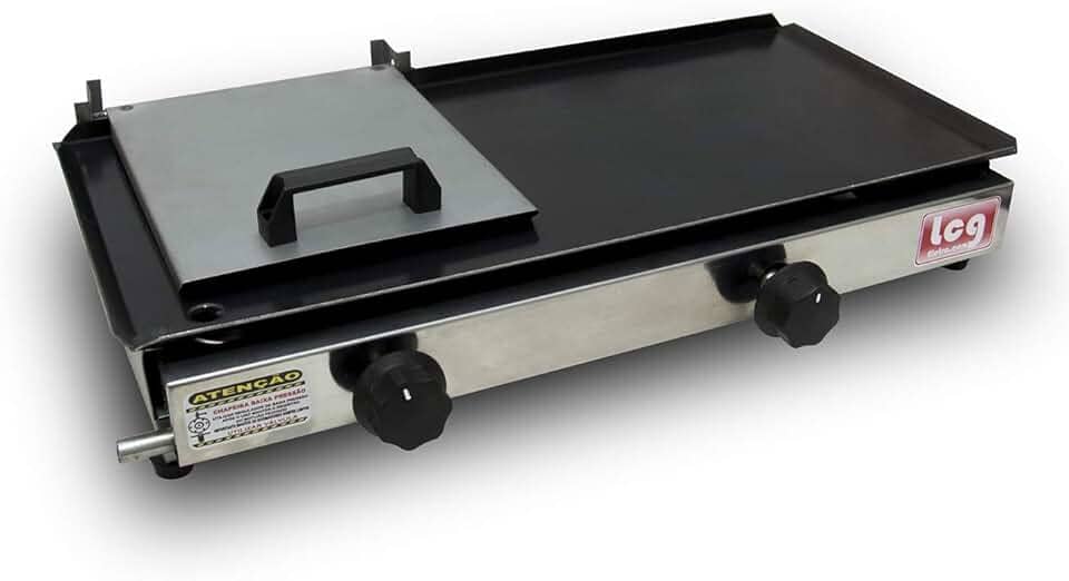 Chapa Sanduicheira Para Lanches Grill Dog com Prensa 30X60cm a gás Lcg