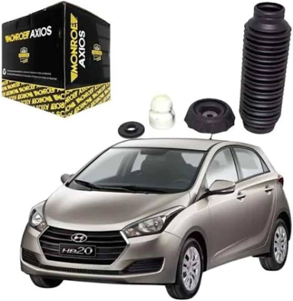 Kit Amortecedor Dianteiro (Batente/Coifa/Coxim/Rolamento) LT90074, Preto, Axios