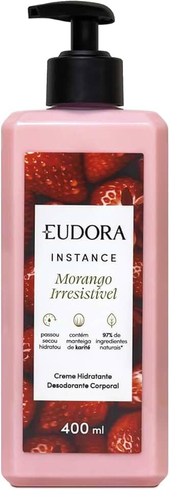 Eudora Instance Morango Irresistível Creme Hidratante 400ml