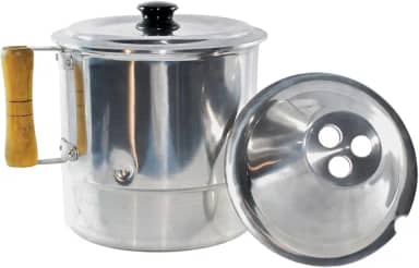 Fervedor Canecao de Leite Inderramavel Em Alumínio 2 Litros Com Tampa Em Aluminio Ideal Para Ferver Líquidos Não Deixa o Liquido Derramar Quando Ferver