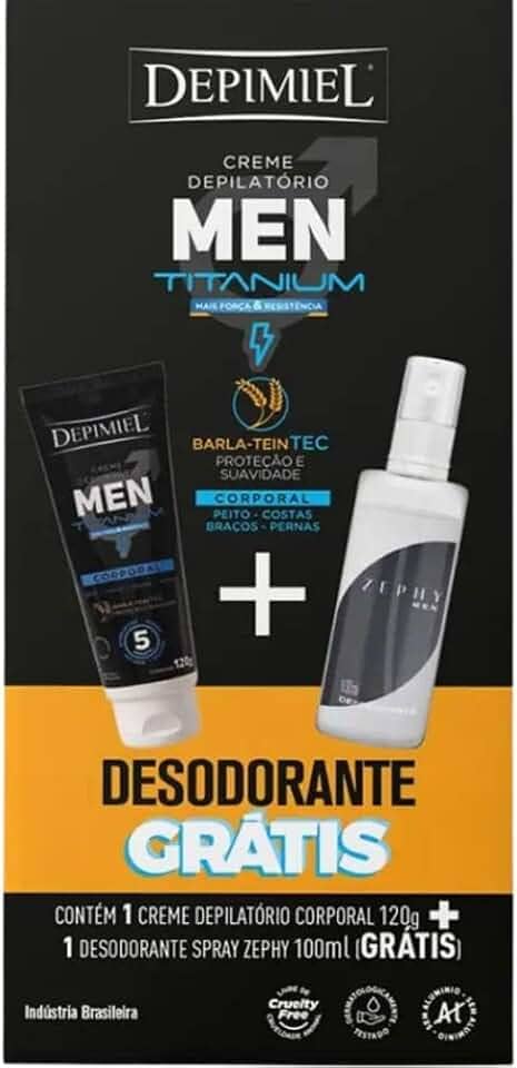DEPIMIEL KIT CREME DEPILATORIO TITANIUM 120G+DEO MEN 100ML