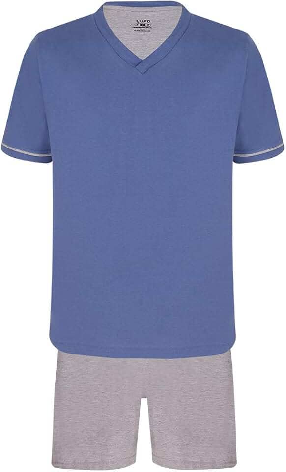 Conjunto de pijama Curto com Gola V LupoMeninos