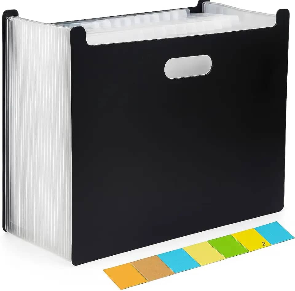 Pasta Organizadora sanfonada A4 Com 12 Divisórias Resistente Forte