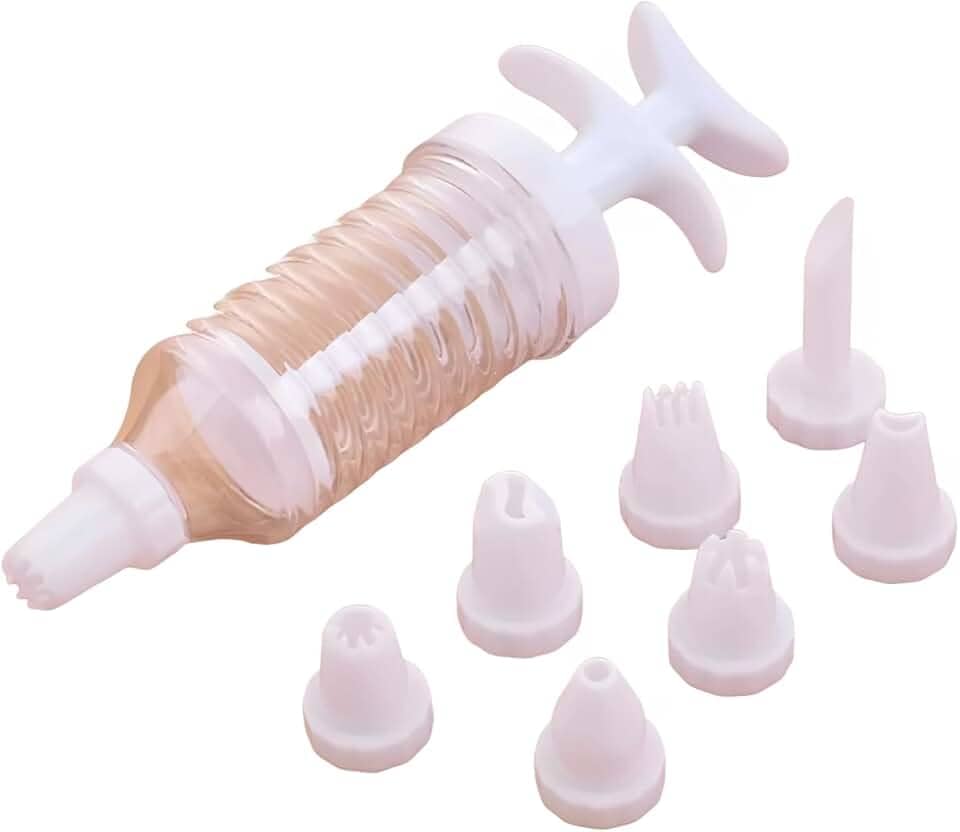 Seringa Pistola Caneta para Decorar Confeitar Bolos com 8 Bicos