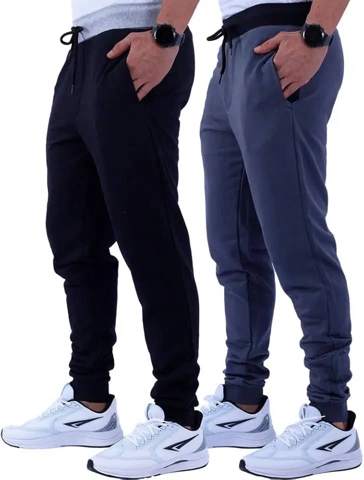 Kit 2 Calças Masculina Moletom MXD Conceito Slim Jogger Casual Cores Tradicionais Academia Lazer Treino Passeio