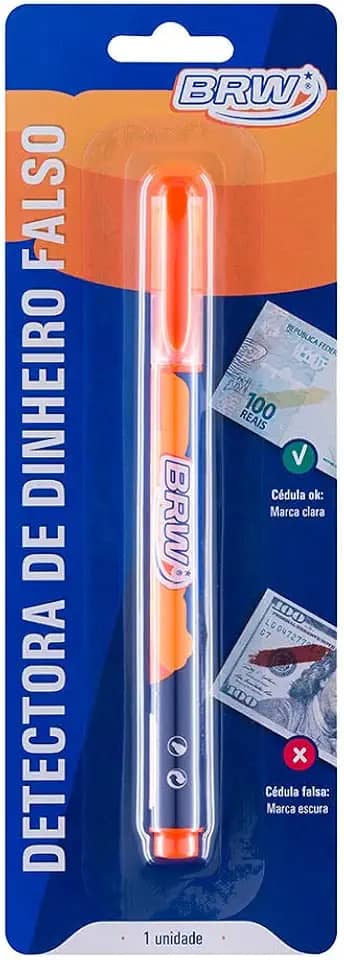 Caneta Detectora De Dinheiro Falso Brw 01Un Ca009, BRW