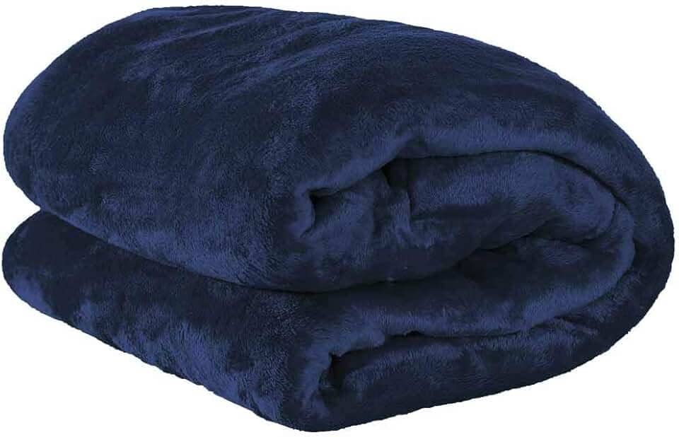 Cobertor Casal Manta Microfibra Fleece 01 Peça Marinho
