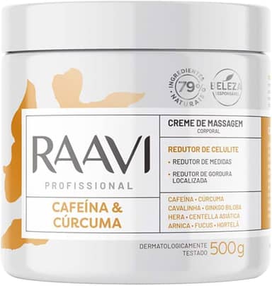 Raavi Creme De Massagem Cafeina E Curcuma