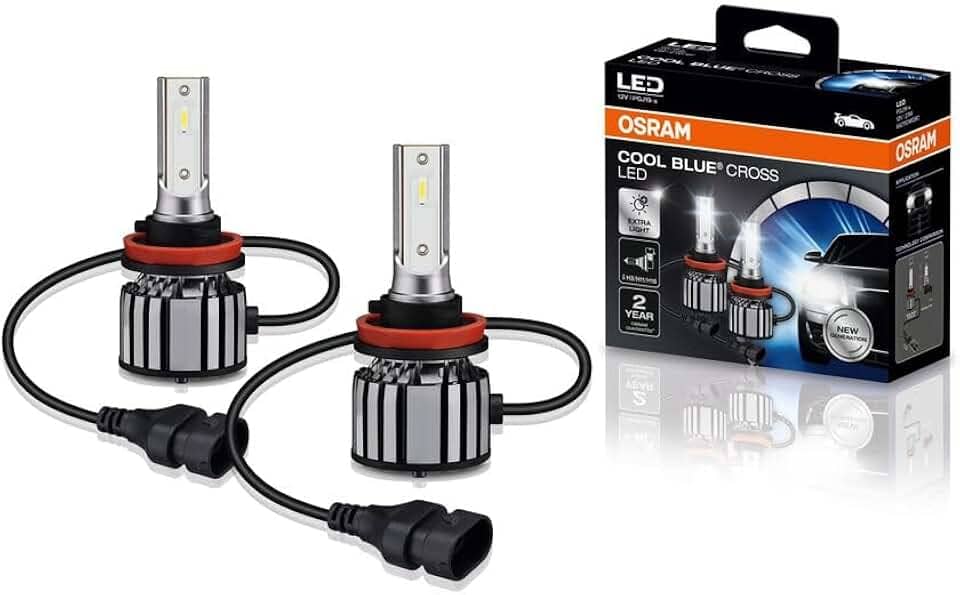 KIT LED COOL BLUE CROSS H8/H11/H16 OSRAM - 64211CW CBC - Potência 23W - Tensão 12V - 2 anos de Garantia - 6000K Branca Azulada