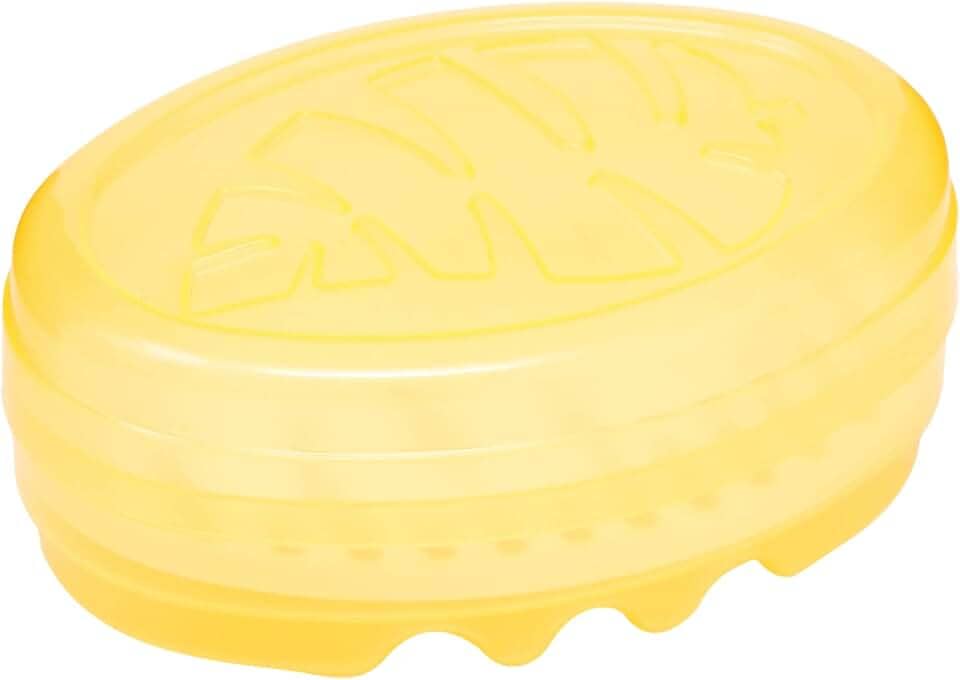 Marilu Saboneteira Oval Laranja com Grelha - Ideal para Viagens e Banheiros - Design Prático e Durável