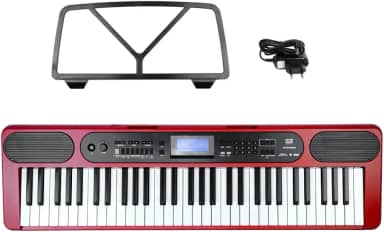 Teclado Musical 61 Teclas Sensitivas AZ KEYS SENSE KS61BT Vermelho com Bluetooth
