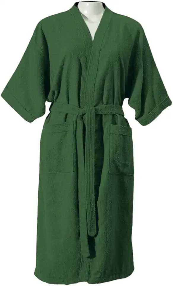 Roupão de Banho Adulto Felpudo, 100% Algodão, Manga 3/4, Tamanho Único/36-44), Gramatura 270g/m², Macio e Absorvente