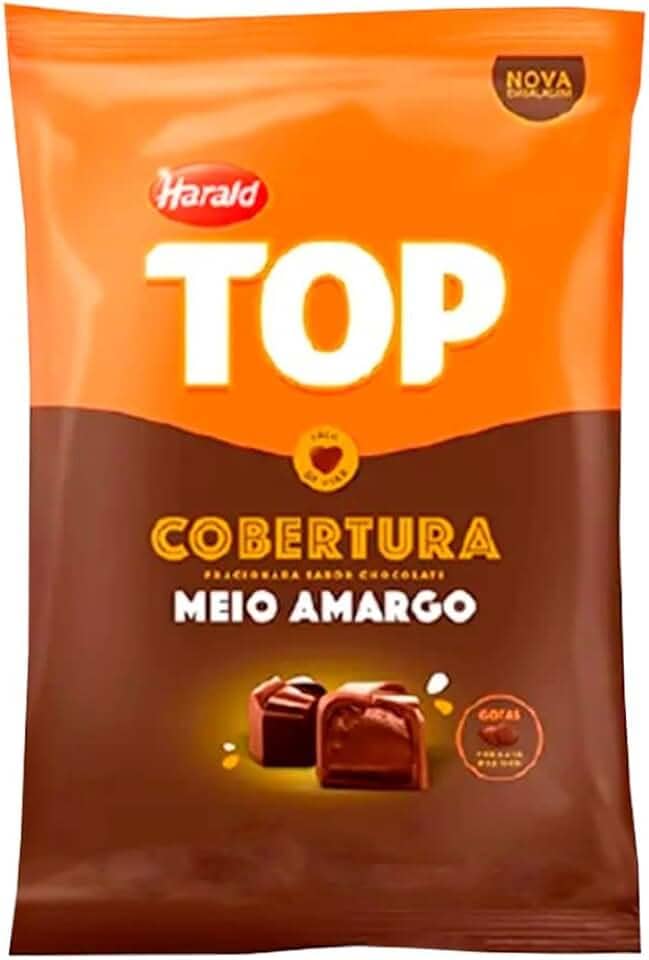 Cobertura em Gotas Fracionada Meio Amargo Top 1,010Kg - Harald