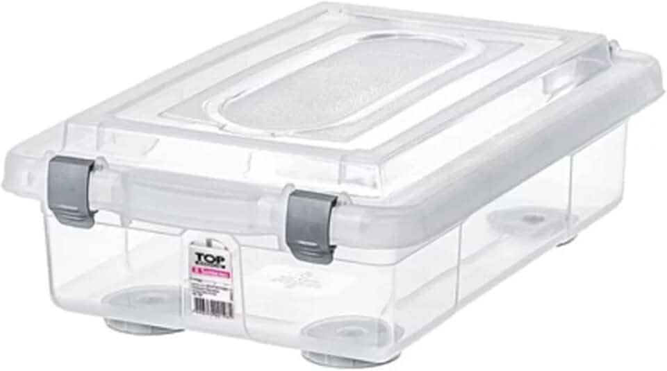 Sanremo - Caixa Organizadora Plástica de 2,3 Litros e Tampa com Travas, Linha Top Stock