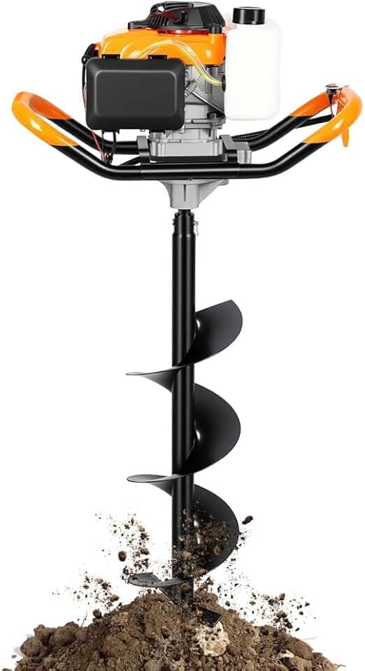 Perfurador de Solo, Perfurador de Solo a Gasolina 72cc 3,6HP com Brocas 80x20