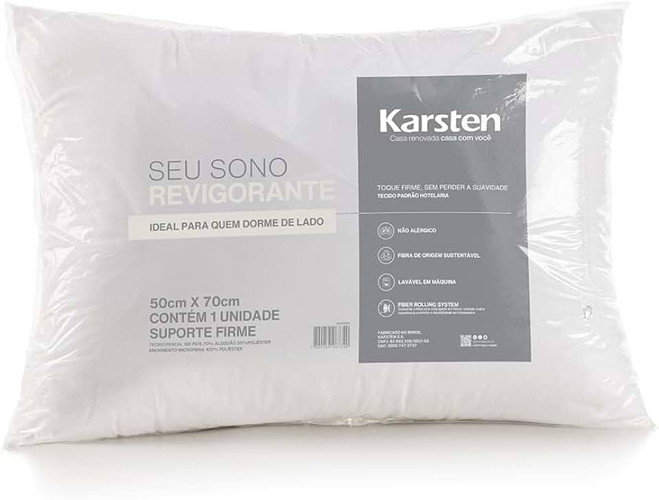 Karsten Travesseiro Suporte Firme Essencial para Dormir de Lado