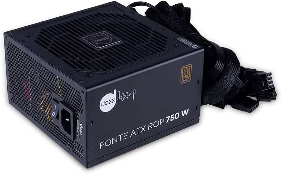 FONTE ATX ROP 750 W REAL 80 PLUS BRONZE PFC ATIVO, Dazz