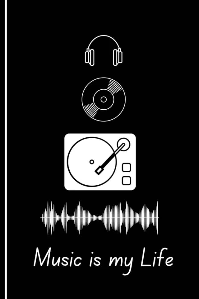 DJ Notebook: Music is My Life Lined DJ Journal, A Perfect Novelty DJ Gift. Great for a DJ or Anyone who Loves Music, Vinyl or DJing