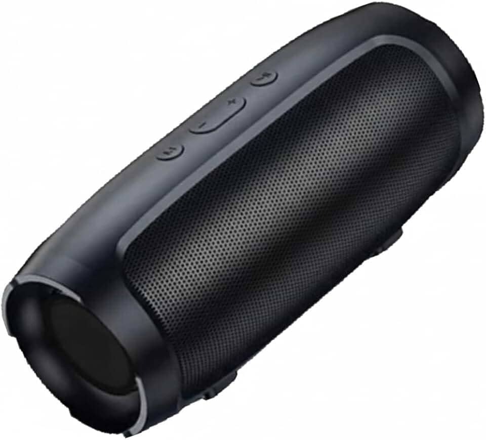Caixa de Som Portátil Bluetooth, Rádio FM, Entrada USB, Bateria Recarregável, Design Compacto (Preto)