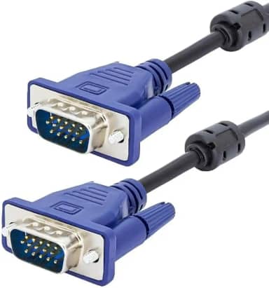 Cabo VGA Blindado 1,8 Metros - Ideal para Conectar TV, Monitor ou Notebook, Com Proteção Contra Interferências para Imagens nítidas e Estáveis