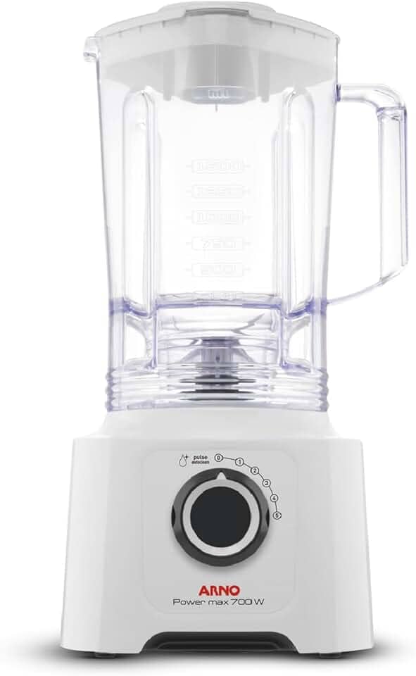 Liquidificador Arno Powermax 700W LN51, Branco, com 4 Lâminas Powelix, 3,1L de Capacidade Total e Alta Performance, 220V