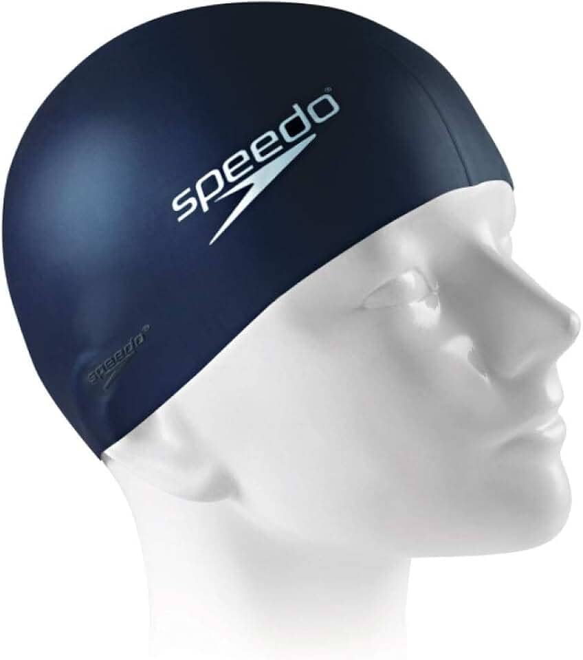 Touca de Natação, Speedo, Flat Cap, Silicone Resistente com Encaixe Confortável,Tamanho Único