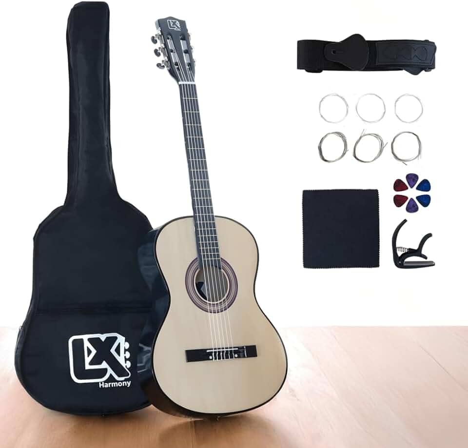 Violão Clássico Acústico 38” para Iniciantes - Kit Completo