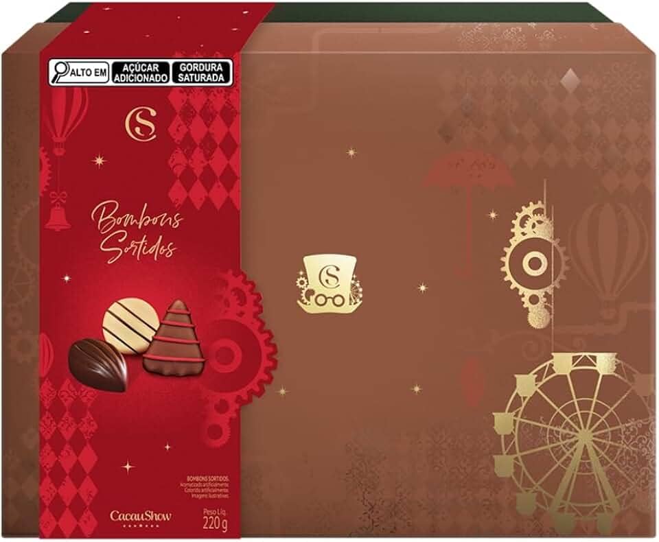 Caixa Cenário de Natal 220g Cacau Show